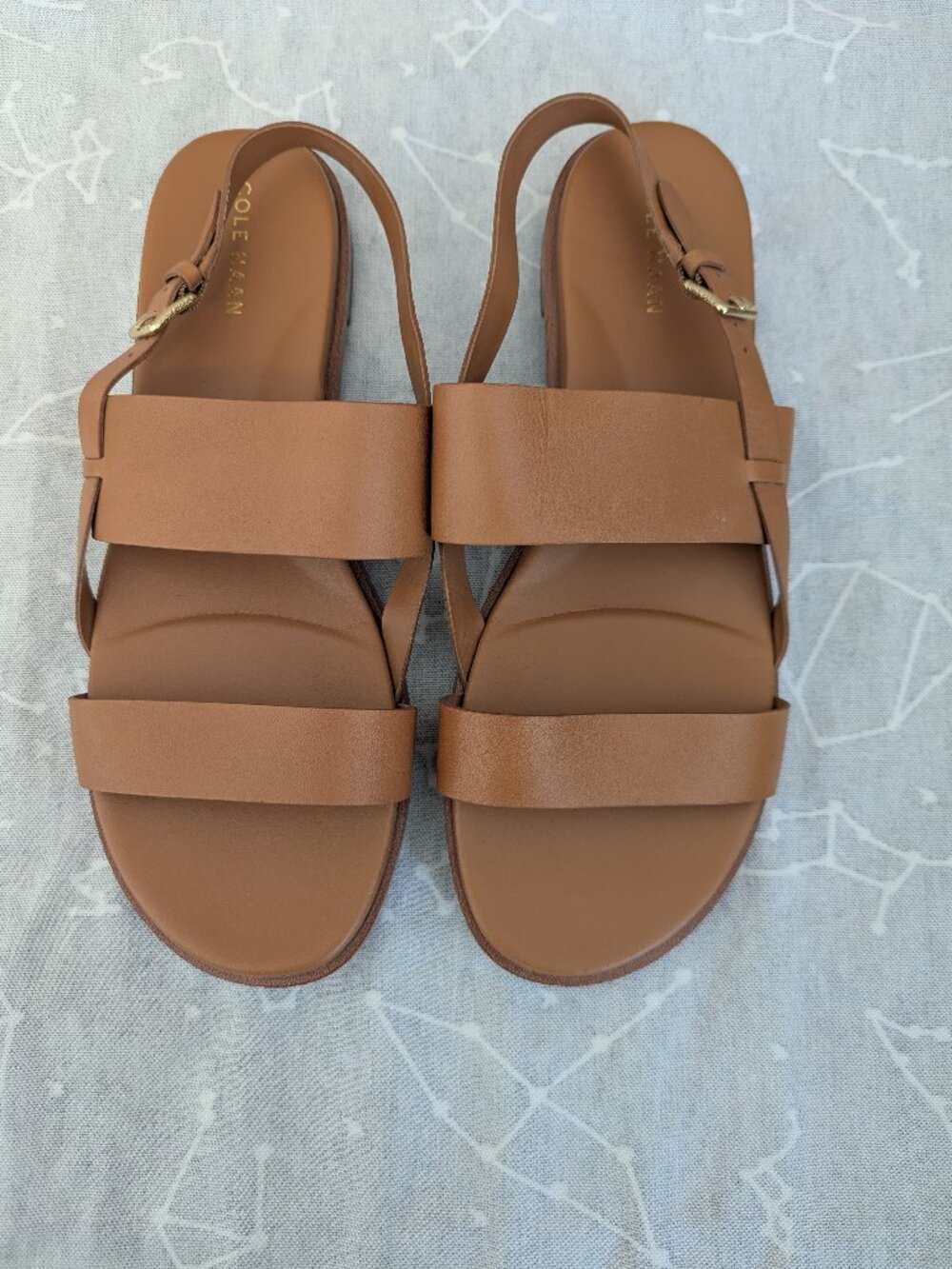Cole Haan Flynn Tan Leather Women's Sandals Sz 8